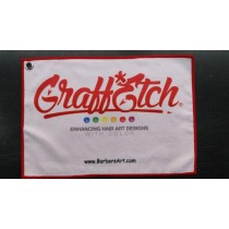 Graff*Etch hand towel with clip