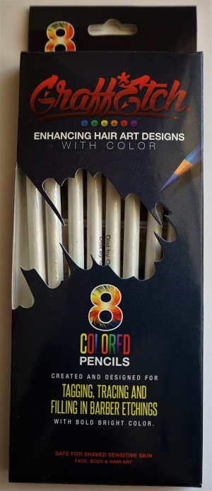 GraffEtch all WHITE Pencil in 8 pack set