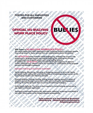 No Bullying Poster